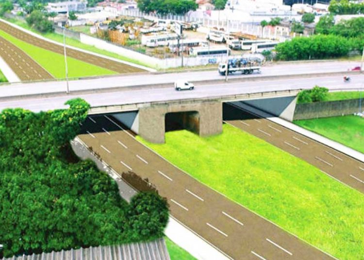 Previsão de como ficará o Viaduto da BR-153 | Foto: Divulgação/Prefeitura de Goiânia