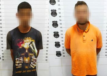 Operação Mata-Leão prendeu 2 indivíduos suspeitos de roubar, com extrema violência, motorista de aplicativo na região do Bairro Pontal Sul, em Aparecida de Goiânia | Foto: Divulgação/PC-GO