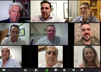 Tatá Teixeira recebe elogisou de Francisco Jr e Vilmar Rocha durante reunião online do PSD para discutir Aparecida | Foto: Reprodução