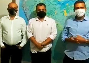 Secretário Roberto Cândido em audiência com o deputado federal Major Vitor Hugo (PSL) | Foto: Reprodução