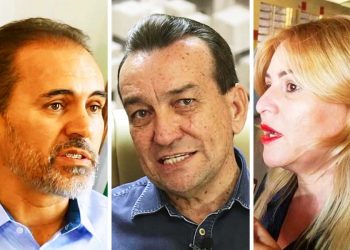 Avelino Marinho, Pastor Romeu e Valéria Pettersen | Foto: Montagem