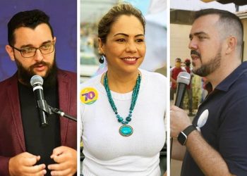 Bruno Felipe (PSOL), Márcia Caldas (Avante) e Gustavo Mendanha (MDB) | Foto: Montagem/FZ