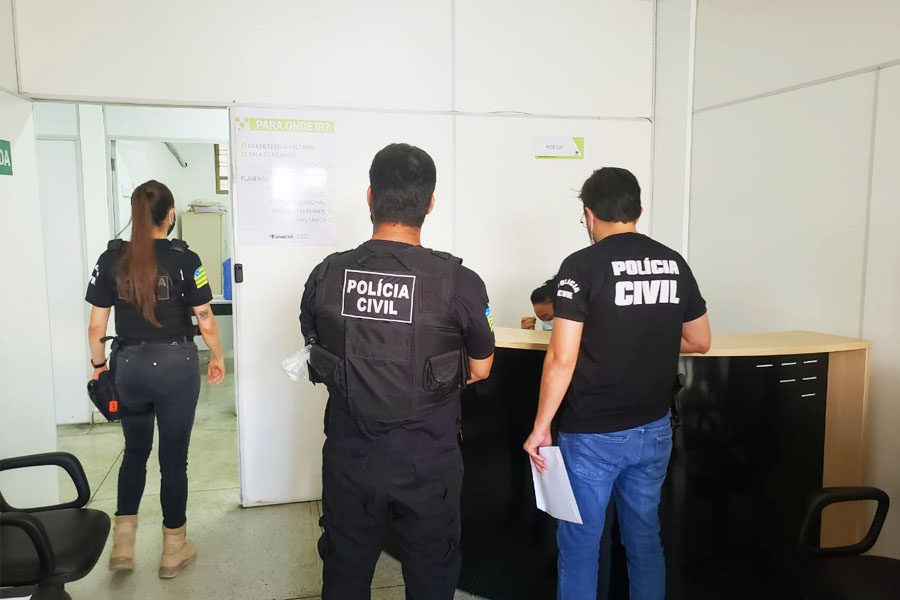 Buscas e apreensões de documentos foram feitas nas Secretarias da Saúde e da Fazenda de Aparecida | Foto: Divulgação/PC-GO