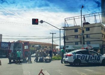 Acidente deixa motociclista ferido e trânsito lento no Setor dos Afonsos