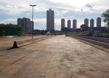 obras ponte Av. Alpes Jardim América Goiânia
