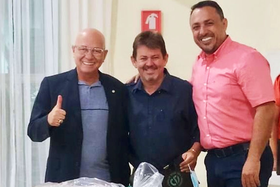Professor Alcides, Gleison Flávio e André Fortaleza
