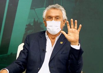 Governador Ronaldo Caiado em live | Foto: Reprodução