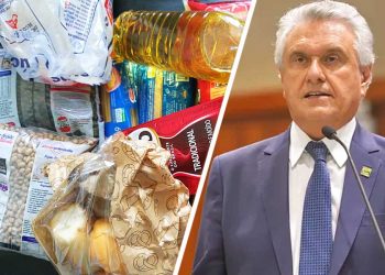 Elaboração de novo plano de distribuição de cestas básicas é determinado por Ronaldo Caiado a auxiliares | Fotos: Reprodução