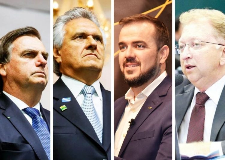 Jair Bolsonaro, Ronaldo Caiado, Gustavo Mendanha e João Campos | Foto: Montagem / FZ