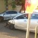 Mulher bate carro a caminho da delegacia após ser assaltada em Aparecida | Foto: Leitor/FZ