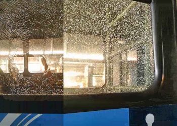 Ônibus são depredados em Goiânia | Foto: Divulgação / Redemob