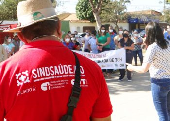 Assembleia do Sindicato dos Trabalhadores do Sistema Único de Saúde de Goiás (Sindsaúde-GO) realizada em Aparecida de Goiânia | Foto: Divulgação