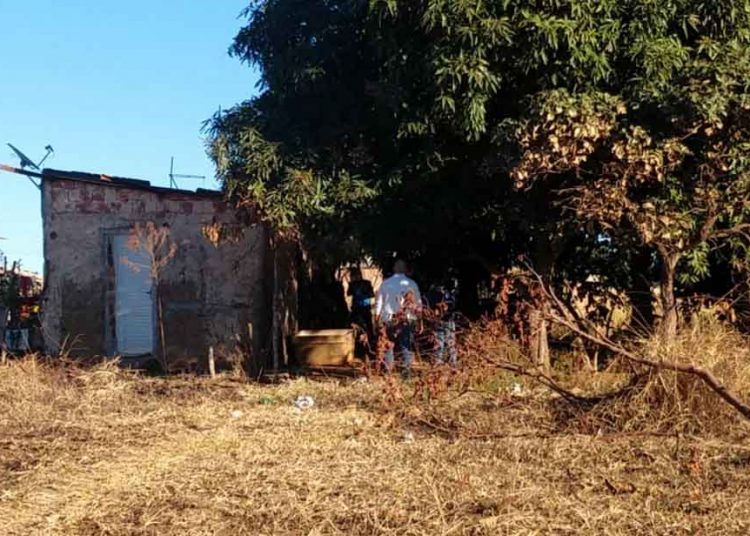 Casa da ex-sogra de Lázaro em Águas Lindas de Goiás | Foto: Reprodução/ TV Anhanguera