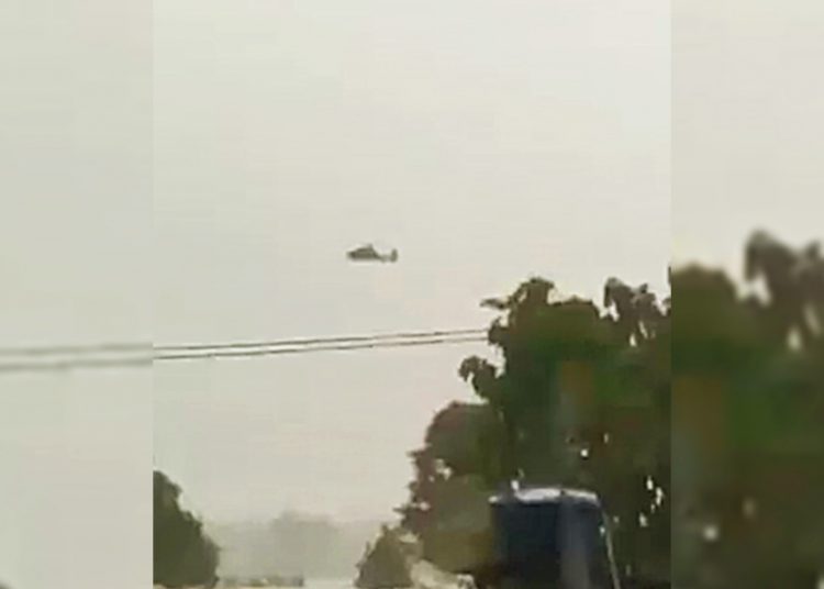 Helicóptero do Exército caiu em fazenda no interior do AM | Foto: Reprodução
