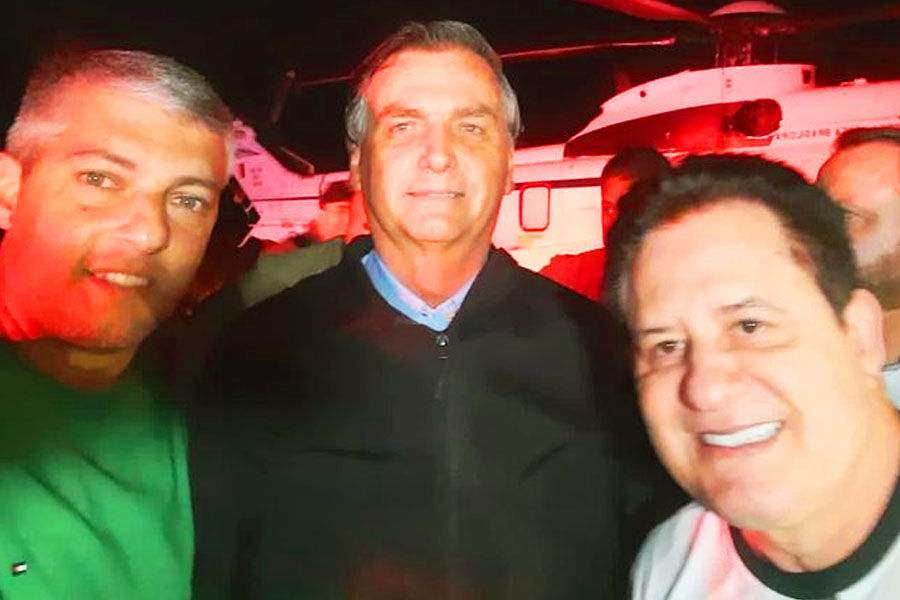 André Chaves, Jair Bolsonaro e Marrone | Foto: Reprodução