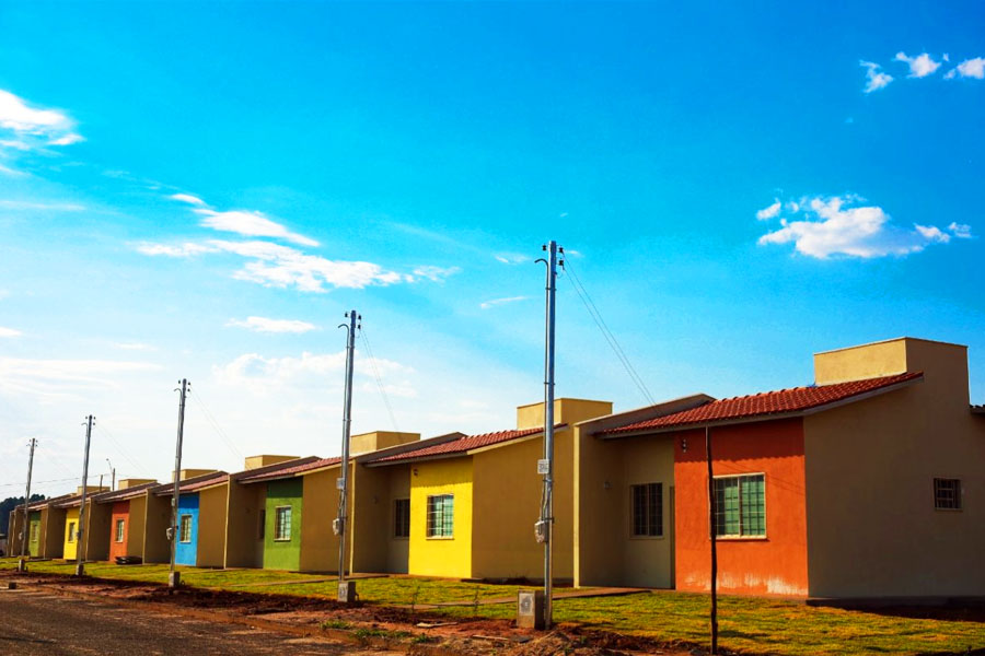 Casas de graça do programa Pra Ter Onde Morar – Construção | Foto: Sérgio Willian / Agehab