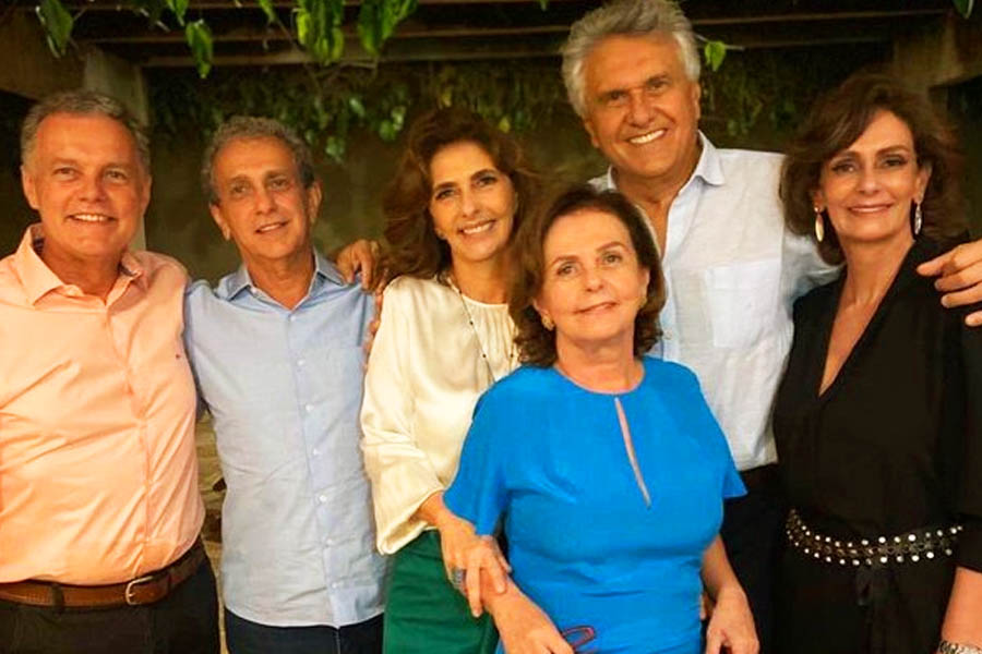 Ronaldo Caiado e seus 5 irmãos: Lília, Layla, Liliana, Roberto e Rondon | Foto: Reprodução