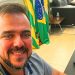 Gustavo Mendanha no gabinete do 6º andar do Paço Municipal de Aparecida de Goiânia | Foto: Reprodução