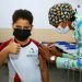Vacinação de crianças em escolas de Aparecida de Goiânia | Foto: Enio Medeiros