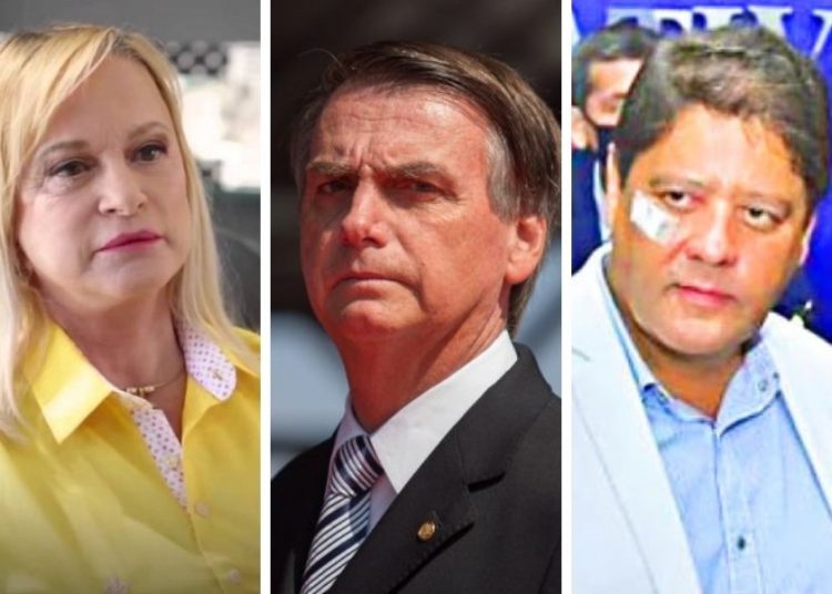 Magda Mofatto, Jair Bolsonaro e Flávio Canedo | Foto: Montagem / FZ