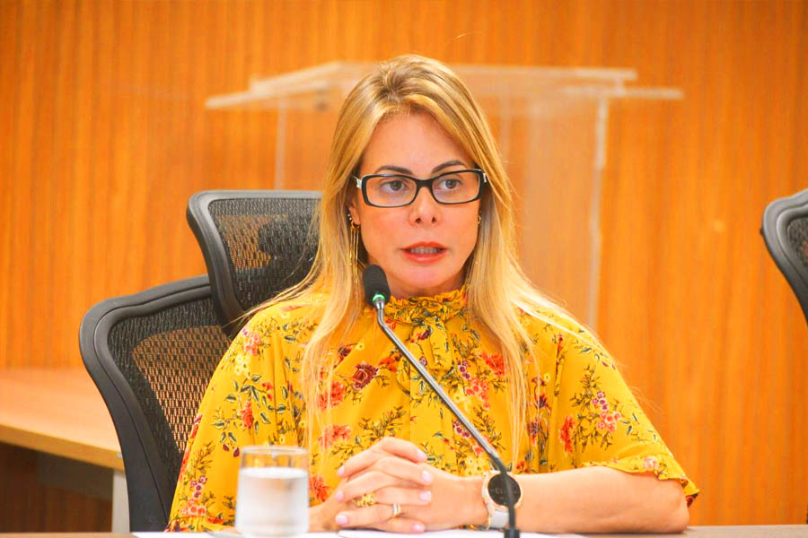 Cristiane Schmidt apresenta contas à Assembleia Legislativa de Goiás | Foto: Divulgação / Alego