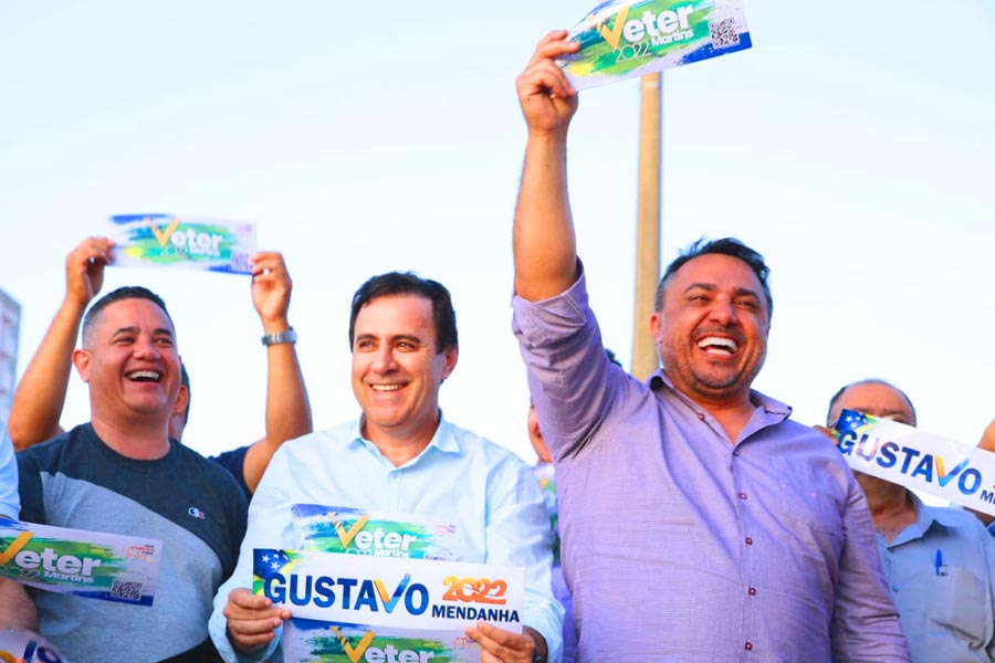 Foto tirada durante ato de apoio de André Fortaleza ao pré-candidato estadual Veter Martins | Foto: Reprodução