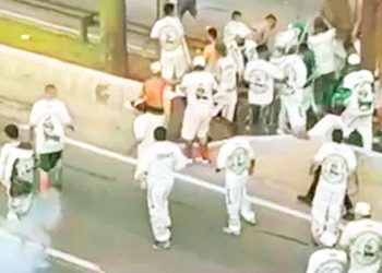 Briga entre tocedores de Goiás Corinthians em São Paulo | Foto: Montagem / FZ
