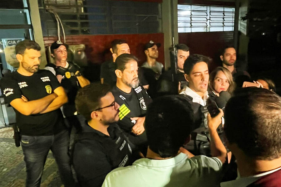 Polícia Civil apresenta detido e dá detalhes da investigação | Foto: Divulgação / PCGO