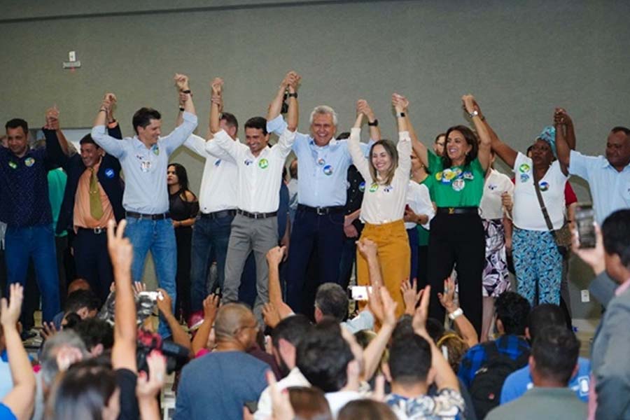 Ronaldo Caiado lançou sua campanha oficialmente em Aparecida de Goiânia nessa 4ª feira (17) | Foto: Divulgação