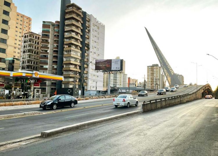 Elevado do viaduto João Alves de Queiroz na Av. T-63, em Goiânia | Foto: Divulgação