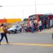 Acidente com ônibus na Avenida Independência, em Aparecida de Goiânia | Foto: Leitor / FZ