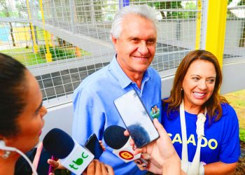 Ronaldo Caiado vota em Nova Crixás (GO) | Foto: Divulgação