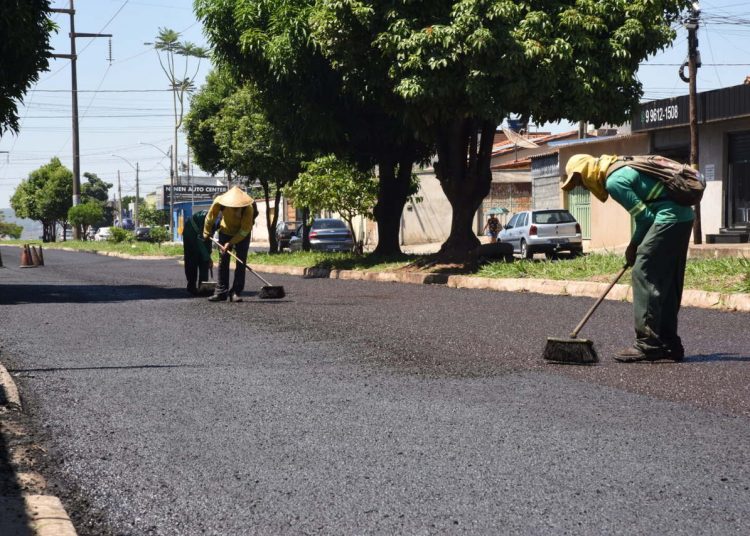 Avenida V5 recebe serviços da Prefeitura de Aparecida | Foto: divulgação