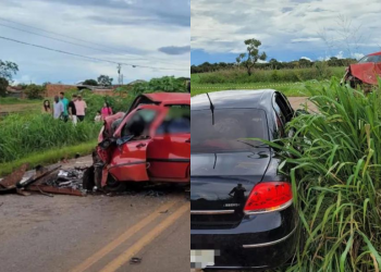 Veículos trafegavam em sentidos contrários | Foto: CBM-GO