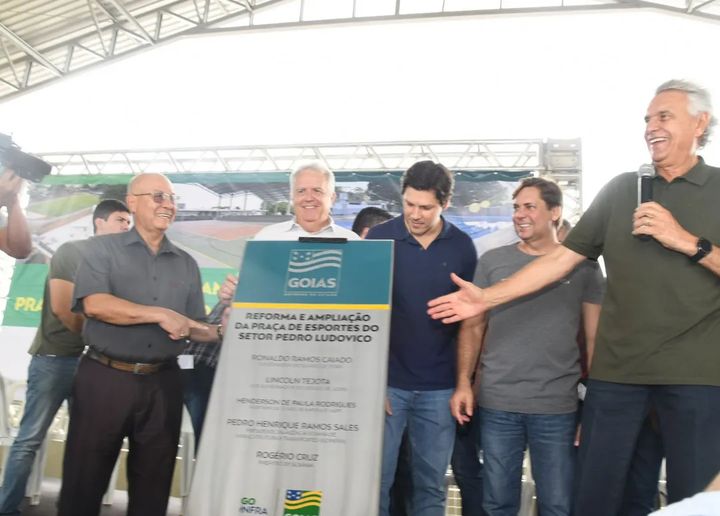 Entrega da reforma e ampliação da Praça de Esportes do Setor Pedro Ludovico, em Goiânia | Foto: Reprodução
