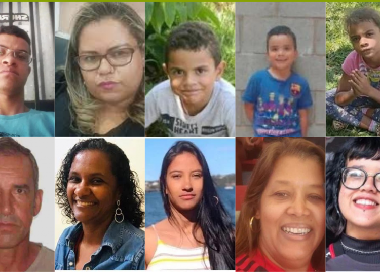 10 membros da mesma família foram assassinatos | Foto: montagem Folha Z