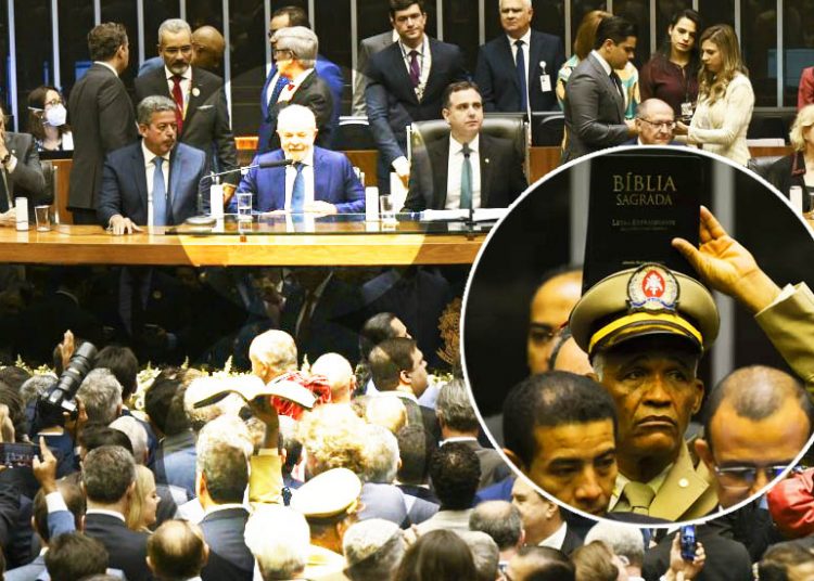 Pastor Isidório na posse de Lula (01.01.2023) | Fotos: Leopoldo Silva/Agência Senado e Marcelo Camargo/Agência Brasil