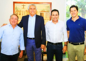 Vilmar Mariano, Ronaldo Caiado, Veter Martins e Daniel Vilela | Foto: Divulgação