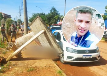 Ajudante de pedreiro Welington Oliveira, de 27 anos, morreu ao ser esmagado por ponto de ônibus na Avenida Central, no Residencial Anhembi, em Aparecida de Goiânia | Foto: Leitor / FZ