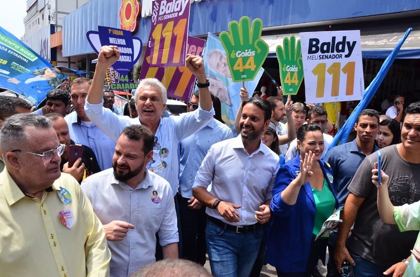 Caiado e Alexandre Baldy durante campanha eleitoral de 2022 | Foto: divulgação/Instagram