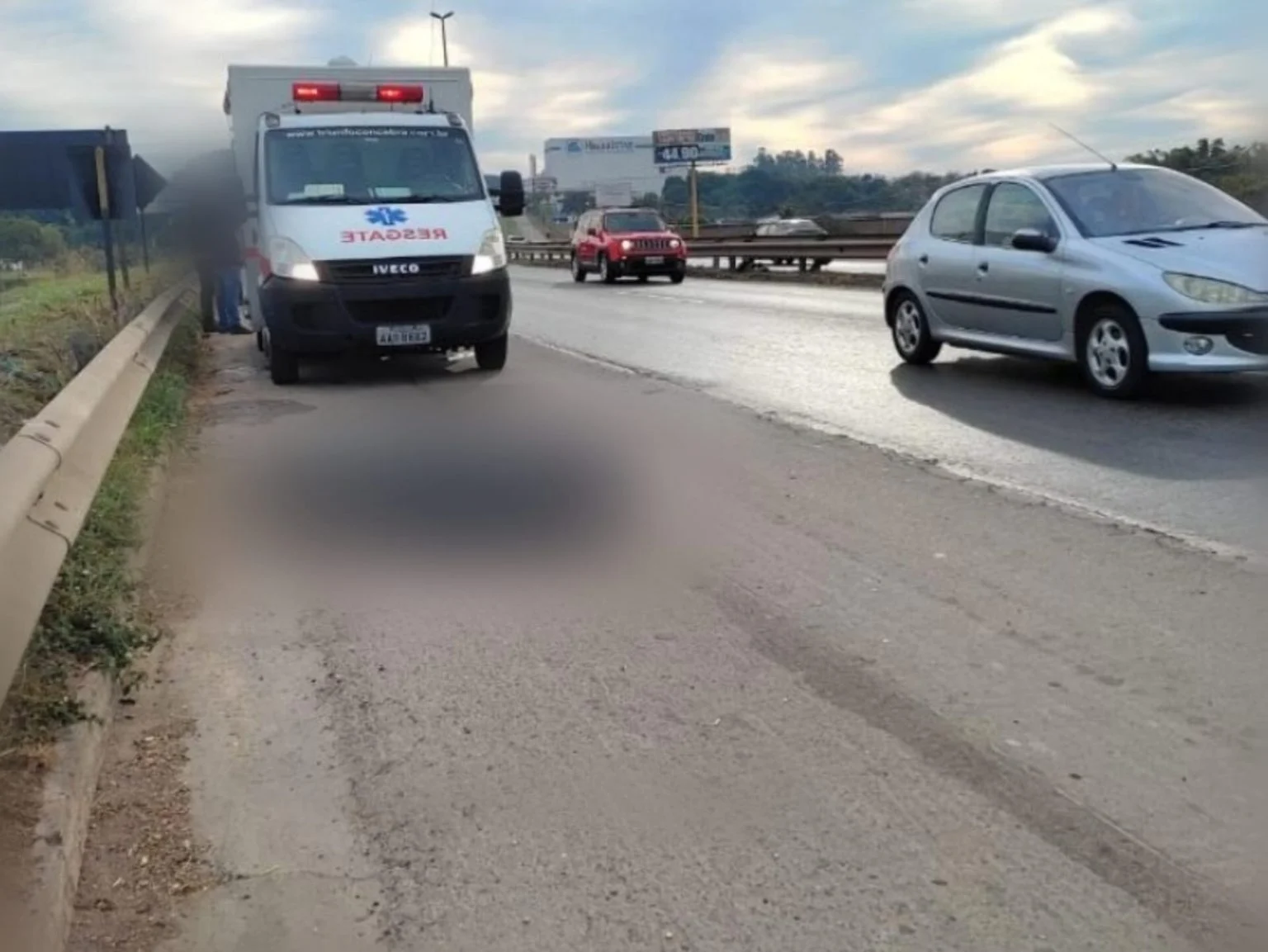 Homem, de 52, foi atropelado por um Fiat Strada | Foto: Reprodução