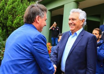 Caiado recebe Bolsonaro no Palácio das Esmeraldas e dá novo passo em reaproximação com o liberal