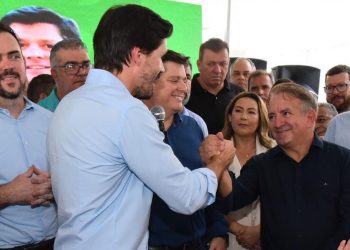 Prefeito Vilmar Mariano confirma filiação ao MDB em evento com Daniel Vilela, Baleia Rossi e Gustavo Mendanha | Foto: Reprodução/Instagram