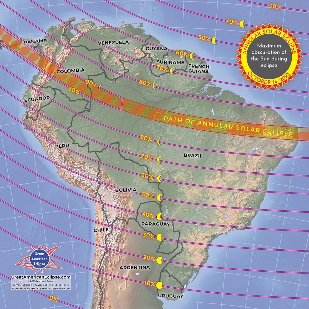 Eclipse solar será visto Goiânia e Aparecida; confira as recomendações e os horários - eclipse solar onde sera visto