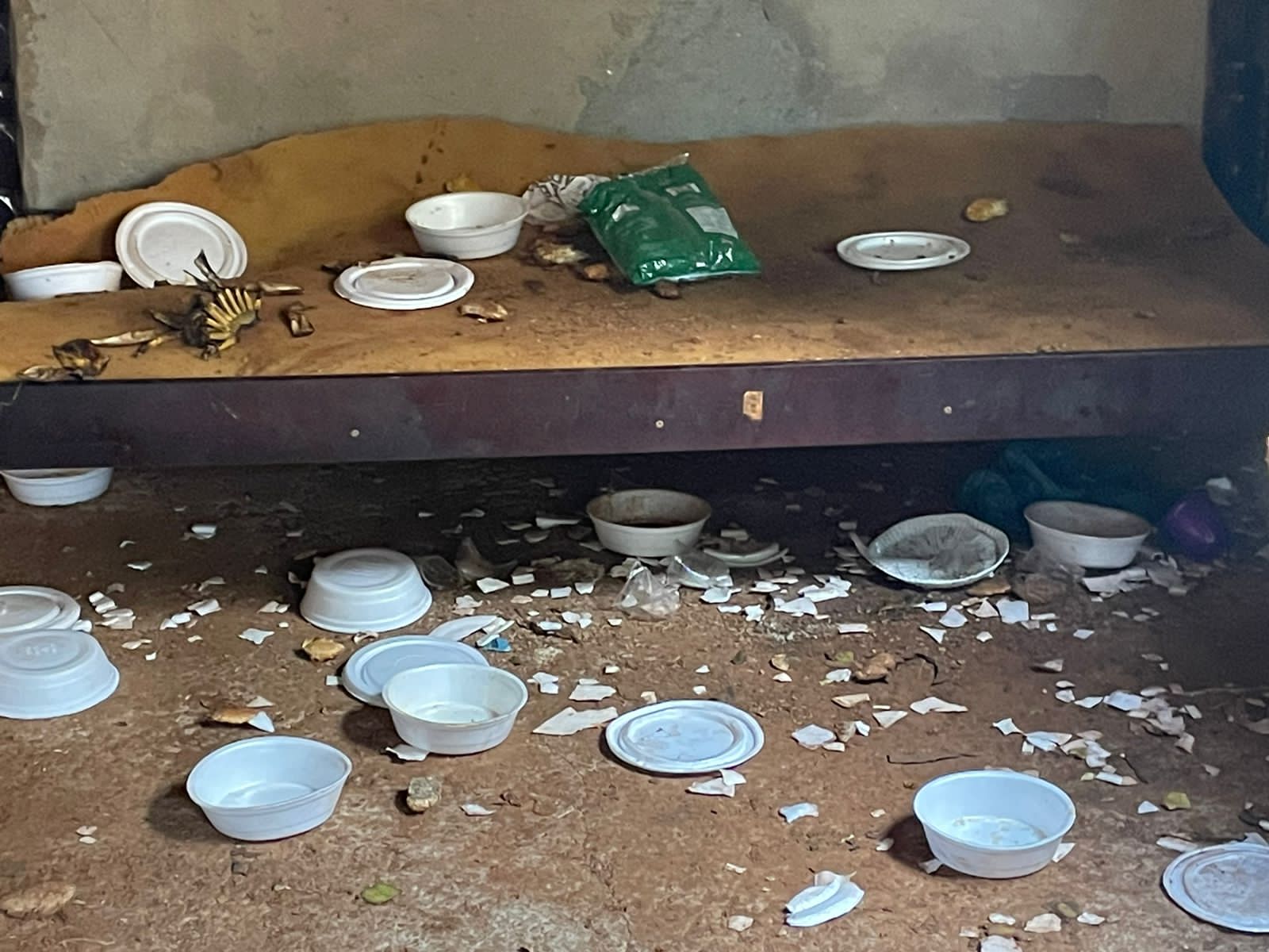 Casa era repleta de restos de alimentos e sujeira | Foto: Divulgação/PMGO