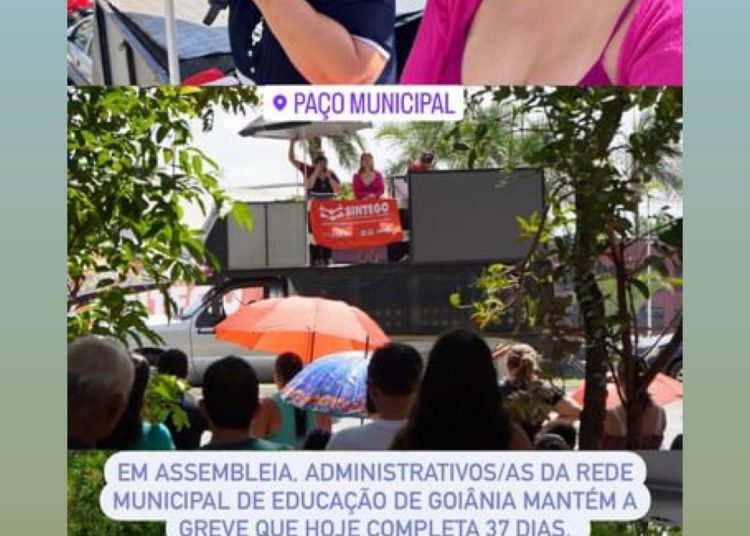 Manifestação em frente à Prefeitura de Goiânia tem novo pedido do Sintego