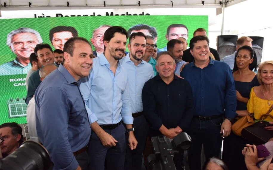 Prefeito Vilmar Mariano retorna ao MDB em evento com presença de Daniel Vilela e do deputado federal Baleia Rossi, presidente nacional do partido | Foto: Divulgação