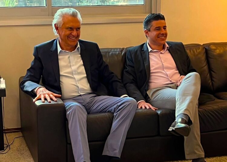 Ronaldo Caiado e Levy Rafael tiveram conversa no Palácio das Esmeraldas | Foto: Divulgação/Instagram