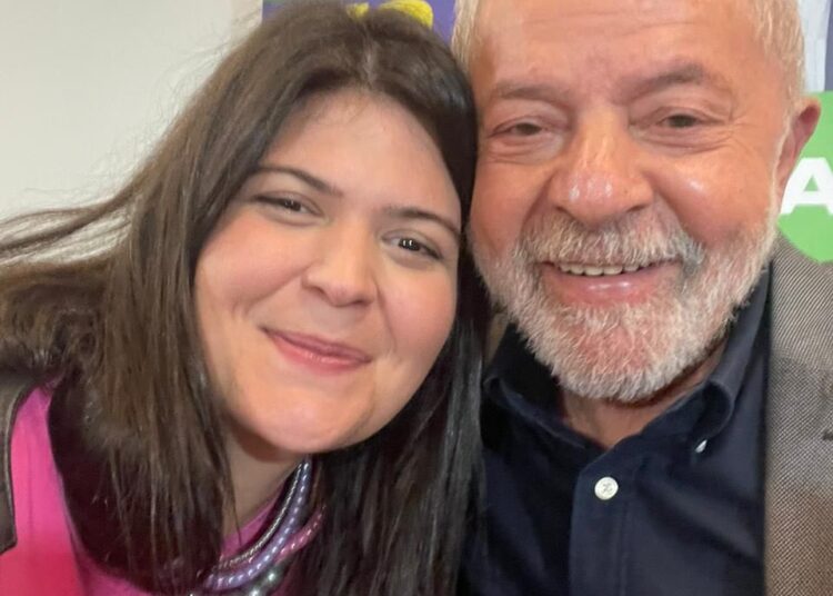Vereadora Aava Santiago e o presidente Lula | Foto: Redes sociais / X - Aava Santiago