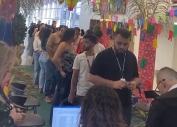 Alego tem fila para retirada de ingressos para Arraía | Foto: Reprodução